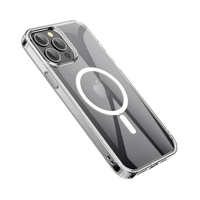 eSTUFF BERLIN Funda Híbrida MagSafe Transparente para iPhone 14 Pro Max con Bordes Elevados TPU y Trasera Rígida 5