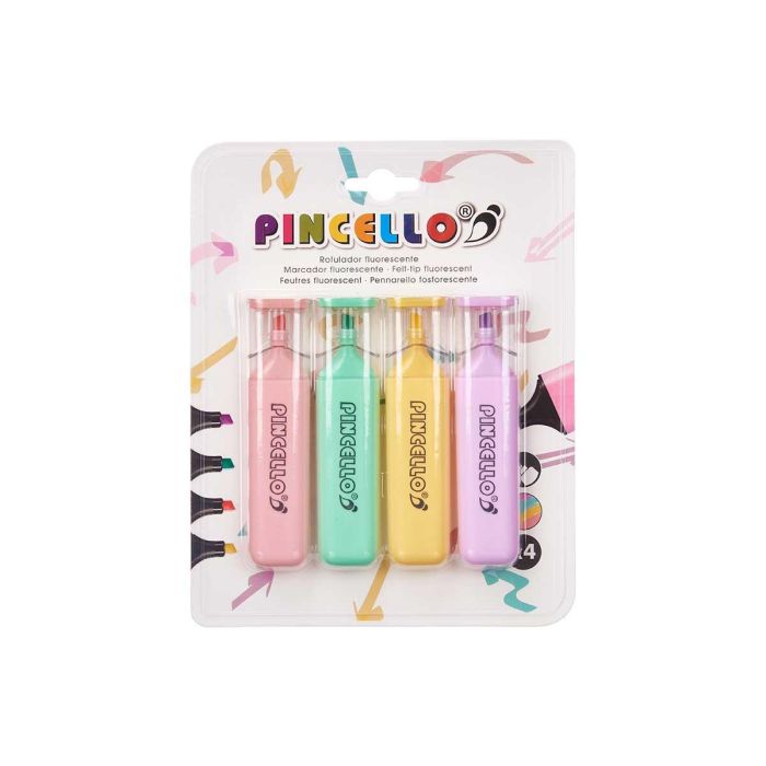 Set 4 Fluorescentes Grandes Pastel Pincello 16X20CM (24 Unidades) 2 Set 4 Fluorescentes Grandes Pastel Pincello 16X20CM (24 Unidades) 2