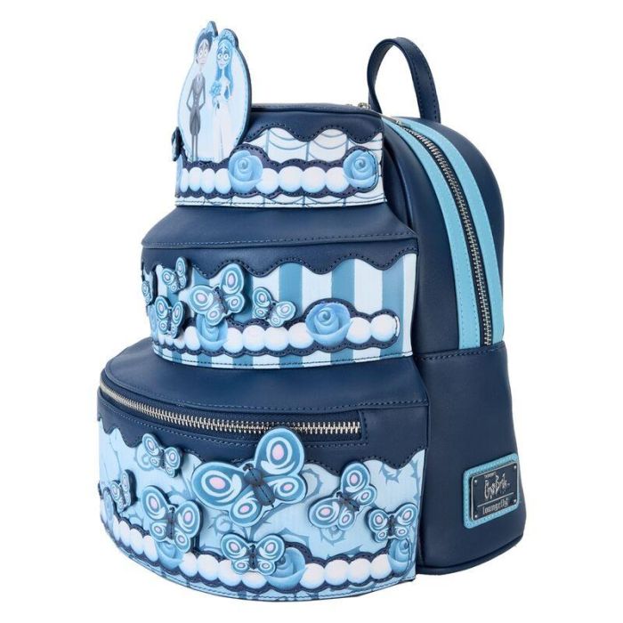 Loungefly Mochila Wedding Cake La Novia Cadaver, Piel Vegana, Tamaño 22,5x26,25x0cm, Bolsillo Frontal y Lateral, Detalles en Relieve y Estampados 1 Loungefly Mochila Wedding Cake La Novia Cadaver, Piel Vegana, Tamaño 22,5x26,25x0cm, Bolsillo Frontal y Lateral, Detalles en Relieve y Estampados 1