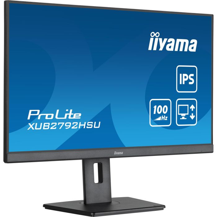 iiyama Monitor ProLite XUB2792HSU-B6 27" FHD IPS 100Hz 0,4ms HDMI DP Negro Altavoces Pivot VESA Ajustable Negro 8