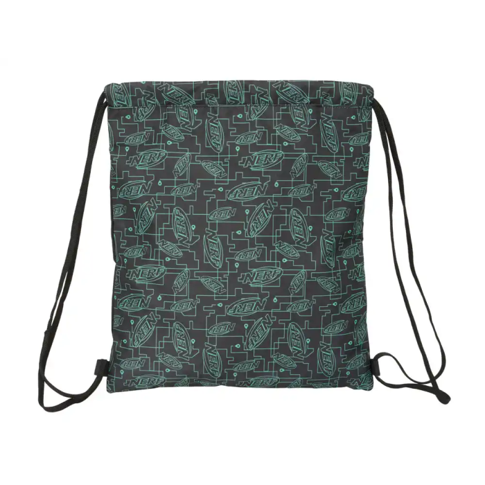 Bolsa Mochila con Cuerdas Nerf Game Negro 35 x 40 x 1 cm 1