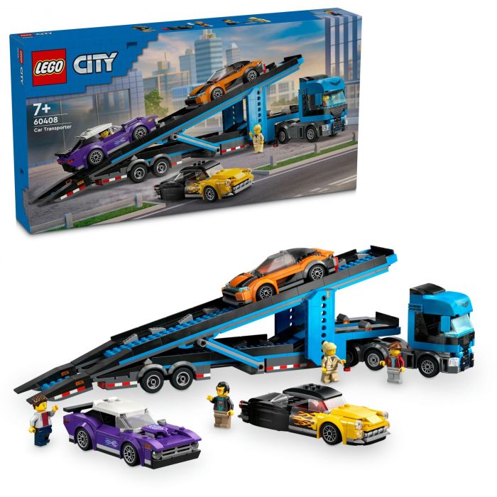LEGO 60408 City Transporte de Coches Deportivos, 4 Vehículos para Niños 2 LEGO 60408 City Transporte de Coches Deportivos, 4 Vehículos para Niños 2