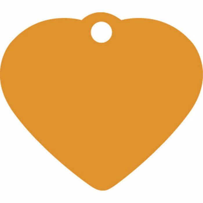 Placa identificativa para collar Imarc Heart Naranja 1