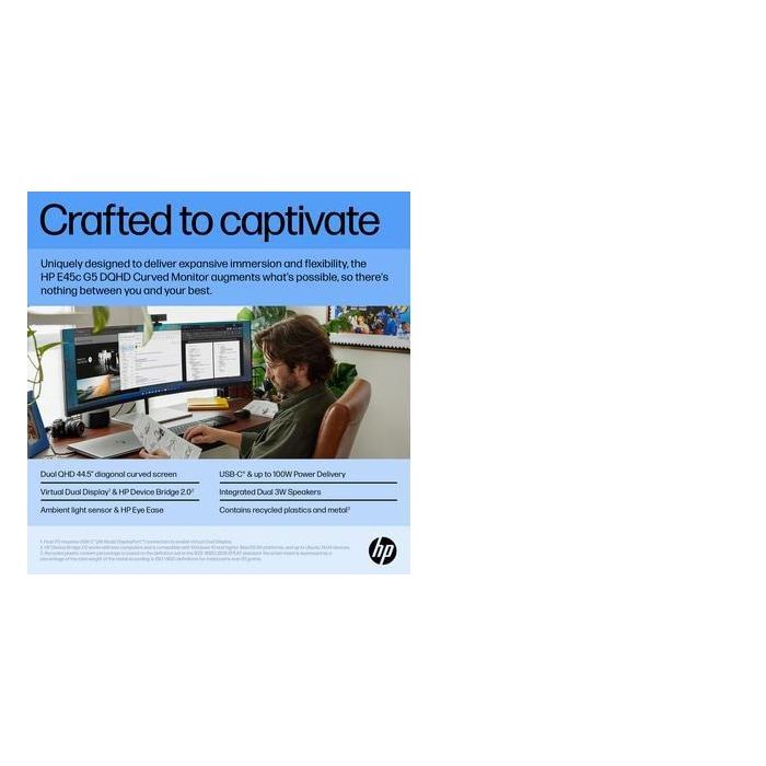 HP E45c G5 DQHD Curved Monitor 14 HP E45c G5 DQHD Curved Monitor 14
