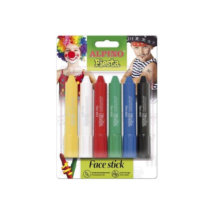 Maquillaje Alpino Fiesta Face Stick Barra De 5 Gr. Blister De 6 Surtido