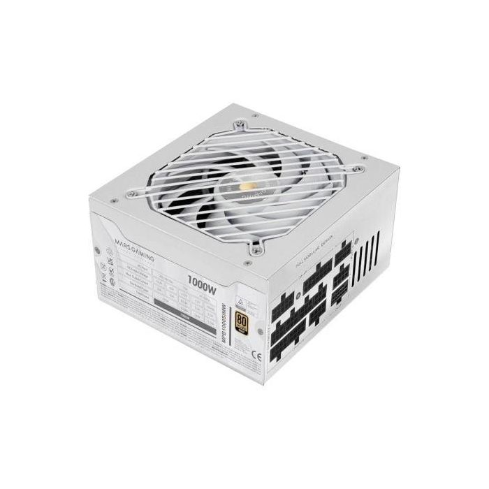 Mars Gaming MPB1000SIMW Fuente de Alimentación 1000W Full Modular 80 Plus Gold ATX 3.1 PCIe 5.1 Ventilador 14cm AI2-RPM Blanca 0 Mars Gaming MPB1000SIMW Fuente de Alimentación 1000W Full Modular 80 Plus Gold ATX 3.1 PCIe 5.1 Ventilador 14cm AI2-RPM Blanca 0