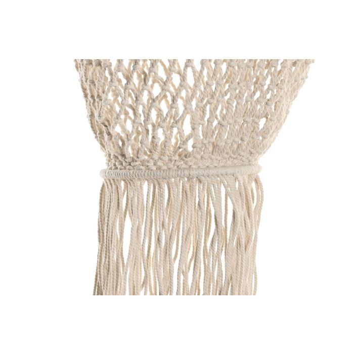 DKD Home Decor Pantalla de Macrame Crudo Algodon 30 x 80 x 30 cm 1