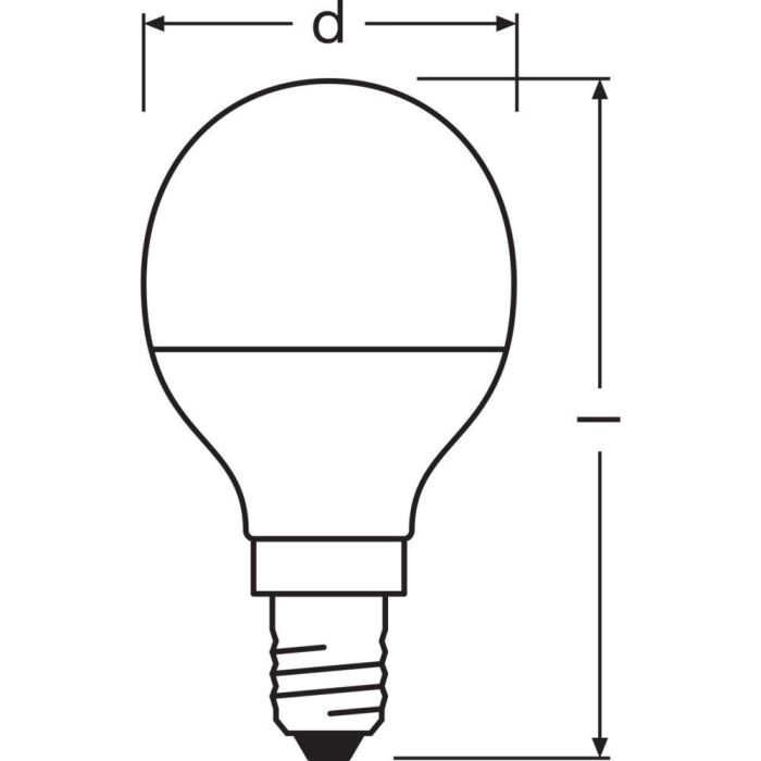 [LVE-4099854075483] Ledvance/Osram Bombilla LED "Classic" E14 4,9W 470Lm 2700K 180º IP20 1