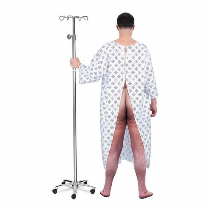 Disfraz adulto paciente de hospital talla unica (bata y mallas) Disfraz adulto paciente de hospital talla unica (bata y mallas)