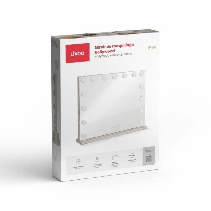 Espejo de maquillaje - LIVOO - DOS207 - 56 x 44 cm - 15 LED - 3 modos de luz 6 Espejo de maquillaje - LIVOO - DOS207 - 56 x 44 cm - 15 LED - 3 modos de luz 6