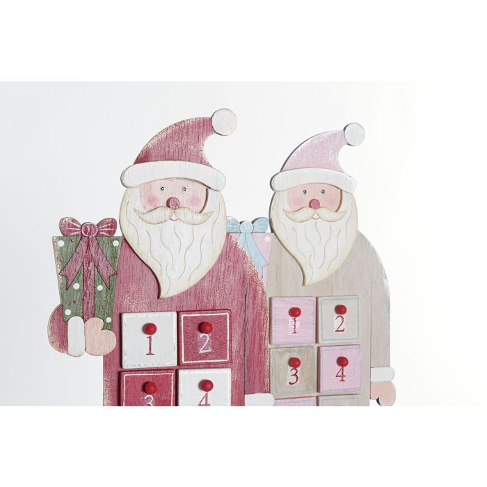 DKD Home Decor Calendario de Adviento Navidad Tradicional en Madera Papá Noel Rojo y Blanco, 64x14x7 cm, Pack de 2 unidades 1 DKD Home Decor Calendario de Adviento Navidad Tradicional en Madera Papá Noel Rojo y Blanco, 64x14x7 cm, Pack de 2 unidades 1