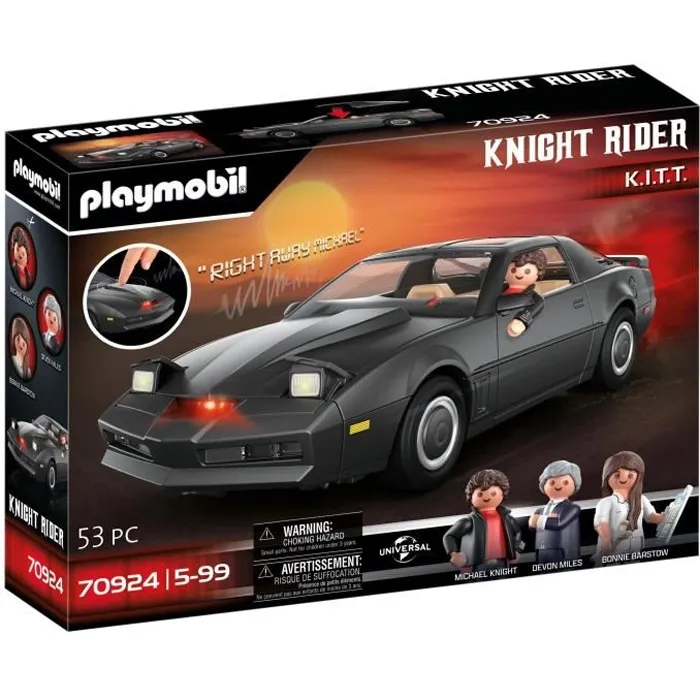 Playmobil Coche Fantástico 70924 Knight Rider K.I.T.T. con Figuras y Funciones Electrónicas 0 Playmobil Coche Fantástico 70924 Knight Rider K.I.T.T. con Figuras y Funciones Electrónicas 0