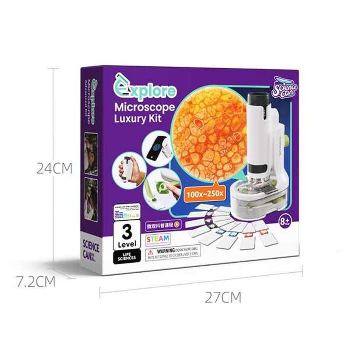 Canal Toys Microscopio Portátil con Luces, Soporte para Teléfono y Accesorios Incluidos 0 Canal Toys Microscopio Portátil con Luces, Soporte para Teléfono y Accesorios Incluidos 0