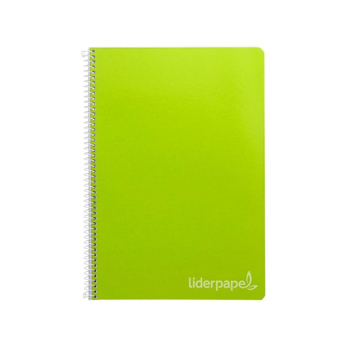 Cuaderno Espiral Liderpapel Folio Witty Tapa Dura 80H 75 gr Cuadro 4 mm Con Margen Color Verde 5 unidades 1