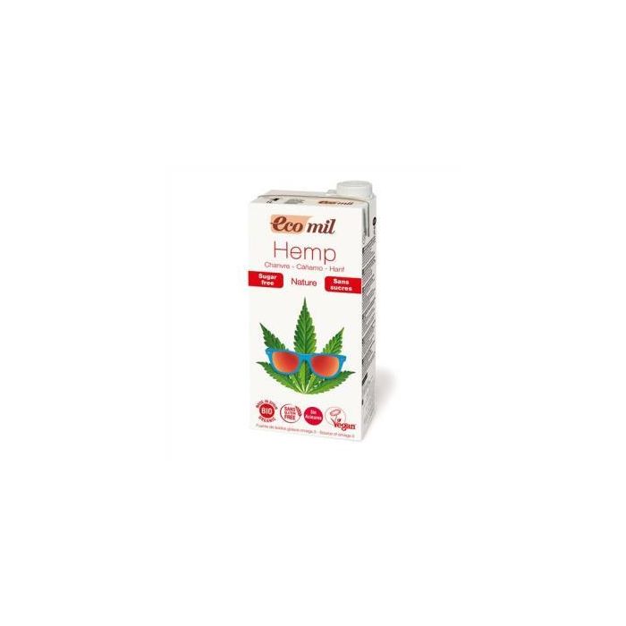 Ecomil Bebida de Cáñamo Nature 1 Litro, Pack 6 Unidades, Ecológica y Sin Azúcar