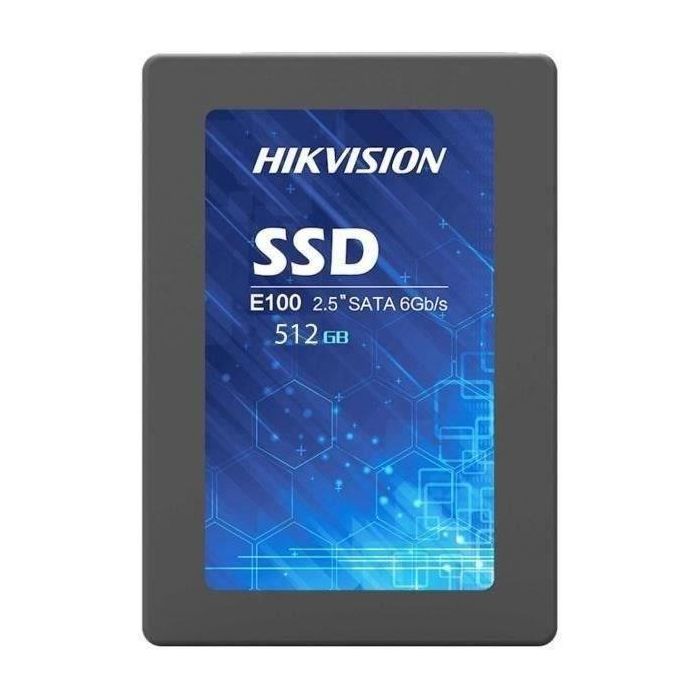 SSD Interno - HIKVISION - 2.5 512 GB E100 SATA 6.0Gbps SATA-III 3D TLC 550 MB/s 240 TB (HS-SSD-E100/512G)