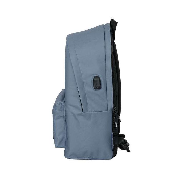 Safta Mochila Doble Portátil 15,6"+USB Munich Básicos Gris 31x44x18 cm 2