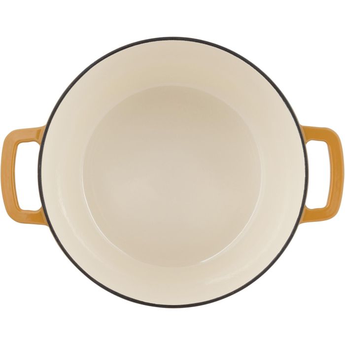 Cacerola con tapa - ACOGEDORA Y MODERNA - FONTESTIC - Hierro fundido esmaltado - Ø28 cm - 6,15 L - Apta para todo tipo de cocinas, incluida la de inducción - Ámbar 1
