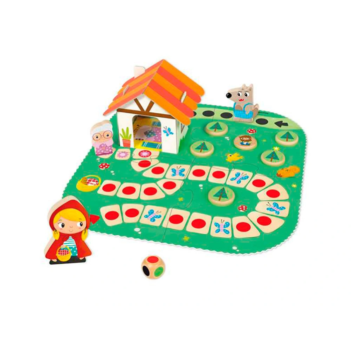 Goula Juego Caperucita Roja de Madera ¡Ayuda a Caperucita a Llegar a Casa de la Abuelita! para Niños a partir de 2 Años 1