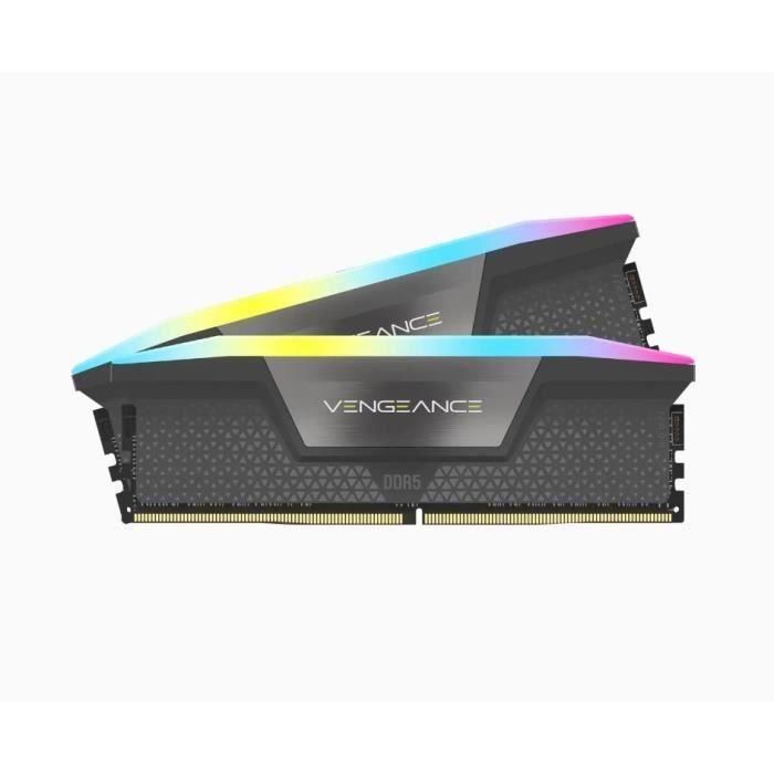 Memoria RAM - Corsair - Revenge RGB DDR5 - 32GB 2x16GB DIMM - 5600 MHz - 1.25V - Gris (CMH32GX5M2B5600Z36K) Memoria RAM - Corsair - Revenge RGB DDR5 - 32GB 2x16GB DIMM - 5600 MHz - 1.25V - Gris (CMH32GX5M2B5600Z36K)