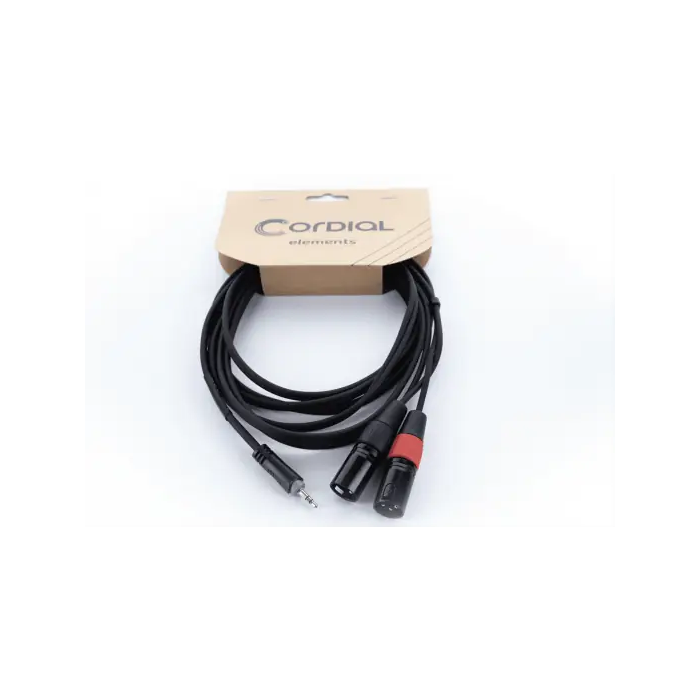Cordial Cable Y Mini-Jack Estéreo / 2 Xlr Macho De 1,5 M 2