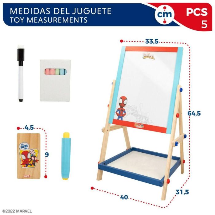 Pizarra 2 en 1 Spidey 5 Piezas 4 Unidades 40 x 64,5 x 31,5 cm 2 Pizarra 2 en 1 Spidey 5 Piezas 4 Unidades 40 x 64,5 x 31,5 cm 2