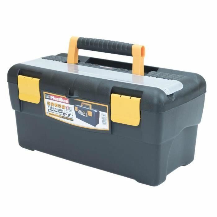 Plastiken Caja de Herramientas 82052_NOIRE 52 cm Profesional Plástico