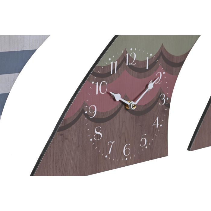 DKD Home Decor Reloj Pared Mediterraneo Multicolor 43 x 30 x 4.5 cm (3 Unidades) 1