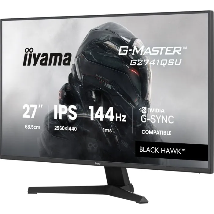 iiyama G-Master G2741QSU-B1 Monitor Gaming 27" QHD 2560x1440 IPS 1ms 144Hz Negro 1