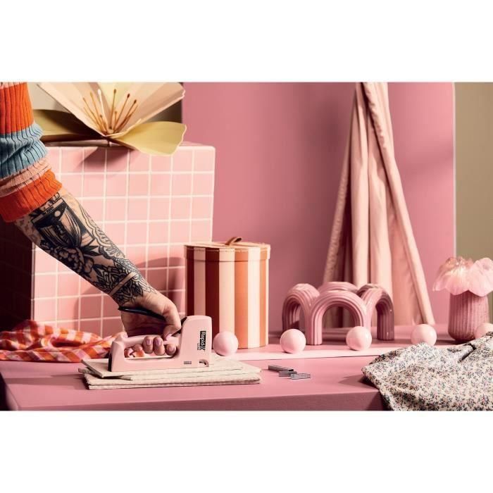 Rapid RAP4051661041464 Grapadora SoS Ljung R53 Rosa brezo 2