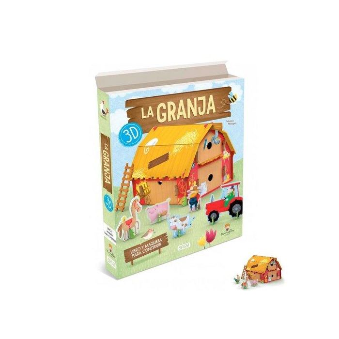 Puzle 3D Y Libro Sassi Manolito Books La Granja 3D - Catalan 43 Piezas (+3 Años)