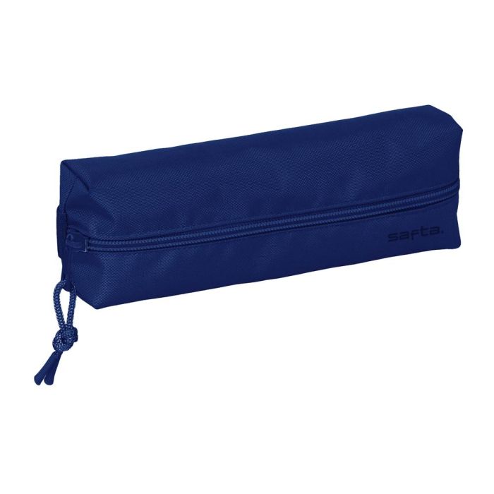 Bolso Escolar Portatodo Safta Rectangular Con Goma Elastica 22 cm Azul Oscuro 2