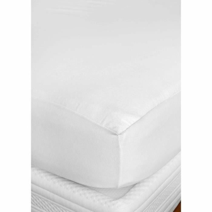 TOISON D'OR - Protección de ropa de cama - Comino - 100% algodón - 160x200cm - Blanco 2