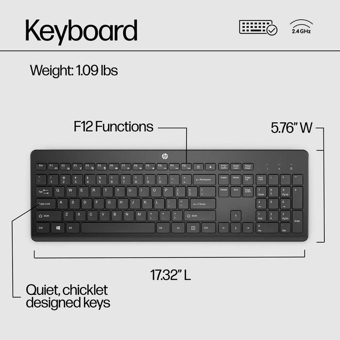 HP 230 Wireless Keyboard Black - NOR 10 HP 230 Wireless Keyboard Black - NOR 10