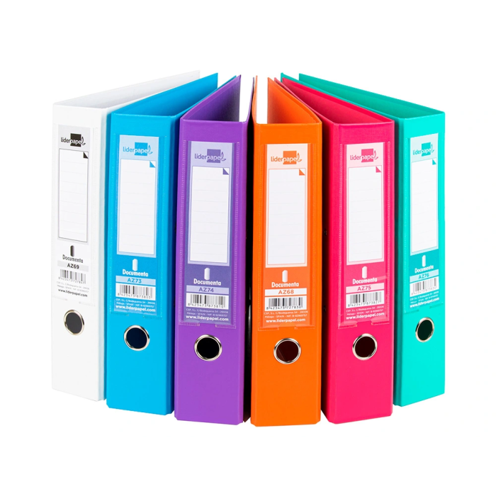 Liderpapel Archivador de palanca A4 Documenta Trending forrado PVC con Rado, lomo 75 mm, colores surtidos 3