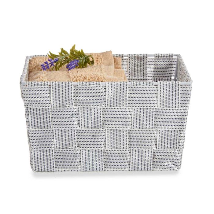 Cesta Tela Conica Rect Peq Blanco Kipit 20X11CM (24 Unidades) 4 Cesta Tela Conica Rect Peq Blanco Kipit 20X11CM (24 Unidades) 4