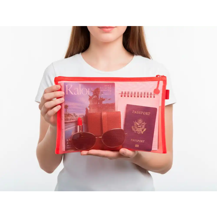 Liderpapel Bolsa zipper bag de poliéster transpirable multiusos tamaño Din A4 color rojo 6 Liderpapel Bolsa zipper bag de poliéster transpirable multiusos tamaño Din A4 color rojo 6