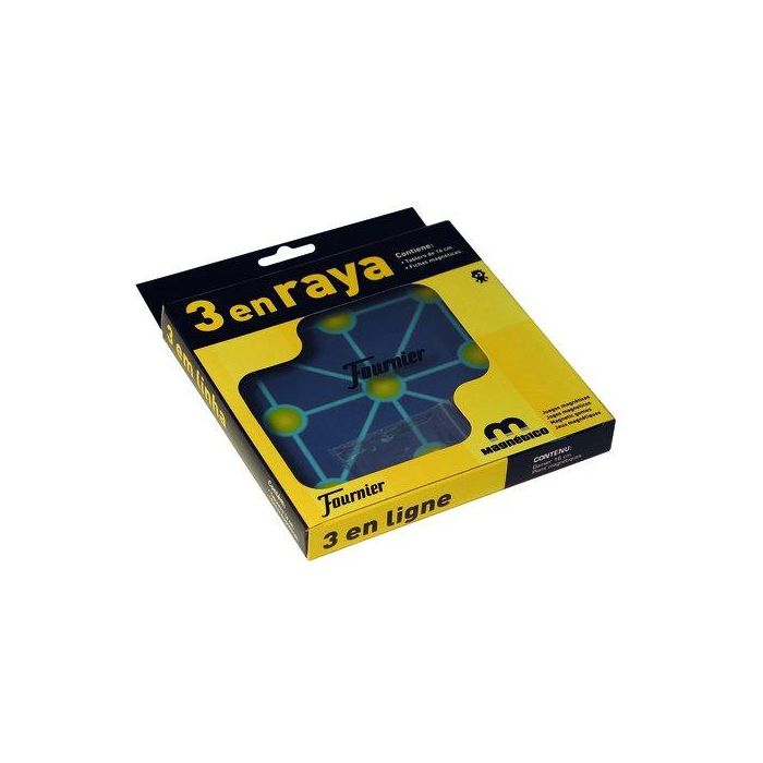 Fournier Tres en Raya Magnético de Mesa - Tablero y Fichas Magnéticas 16x16 cm