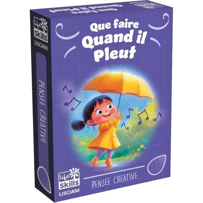 Lisciani Giochi LIS8008324110070 Juego de cartas "Mantenerse ocupado cuando llueve" - Juego educativo Habilidades para la vida, Tarjetas ilustradas