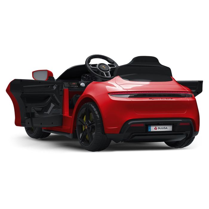 Coche bateria porsche taycan turbo s 12v con luces delanteras y traseras 102x62x53 cm 1