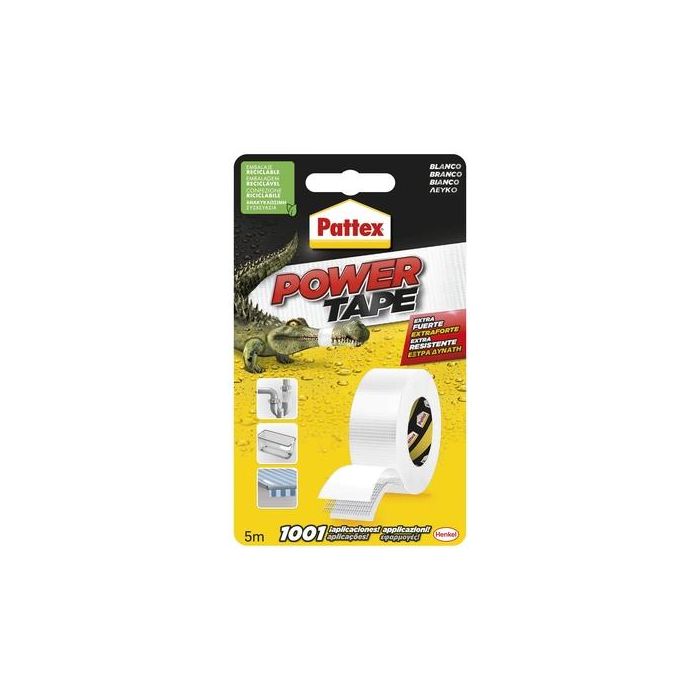 Cinta Adhesiva Pattex Power Tape 50 Mm X 5 M. Blanco