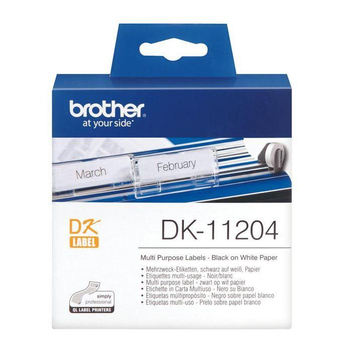 Brother Etiquetas Multiusos/Devolución DK Troqueladas - 17mm x 54mm - 400 etiquetas por rollo para aplicaciones de envío y administración 2