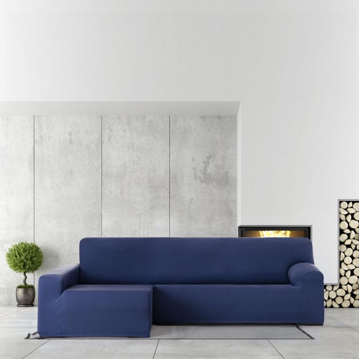 Funda para chaise longue de brazo largo izquierdo Eysa BRONX Azul 170 x 110 x 310 cm 5