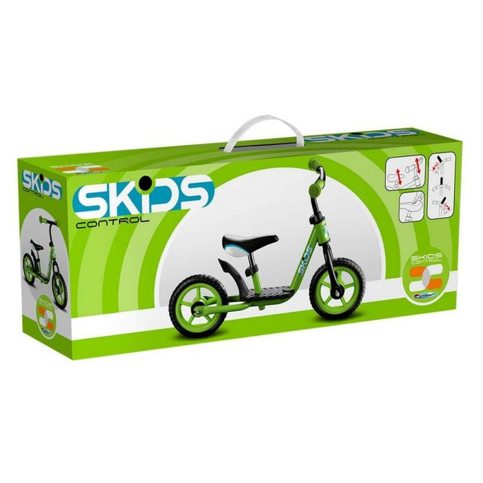 SKIDS CONTROL Bicicleta de equilibrio con reposapiés Verde 10 pulgadas, neumáticos EVA antipinchazos, marco de acero y sillín/manillar ajustables 2 SKIDS CONTROL Bicicleta de equilibrio con reposapiés Verde 10 pulgadas, neumáticos EVA antipinchazos, marco de acero y sillín/manillar ajustables 2