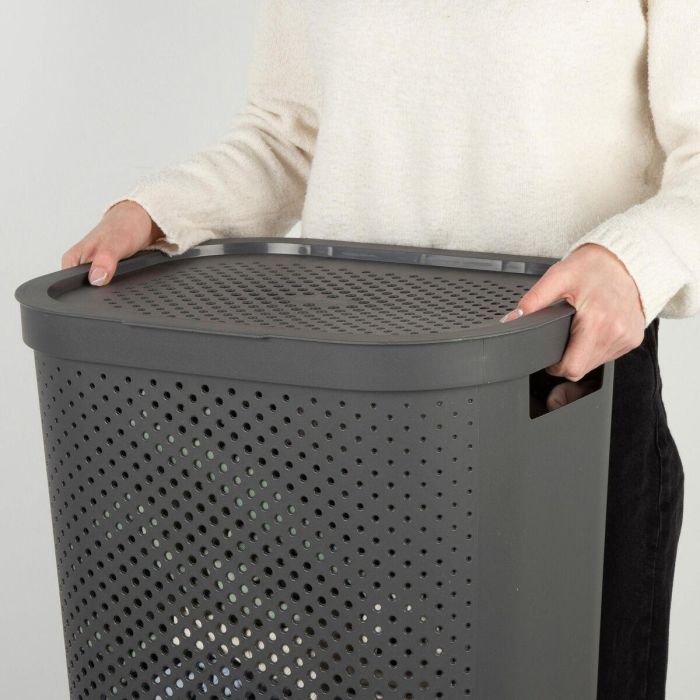 Cesto para la Ropa Sucia Curver INFINITY Gris Plástico 60 L 44 x 60 x 35 cm (6 Unidades) 4 Cesto para la Ropa Sucia Curver INFINITY Gris Plástico 60 L 44 x 60 x 35 cm (6 Unidades) 4