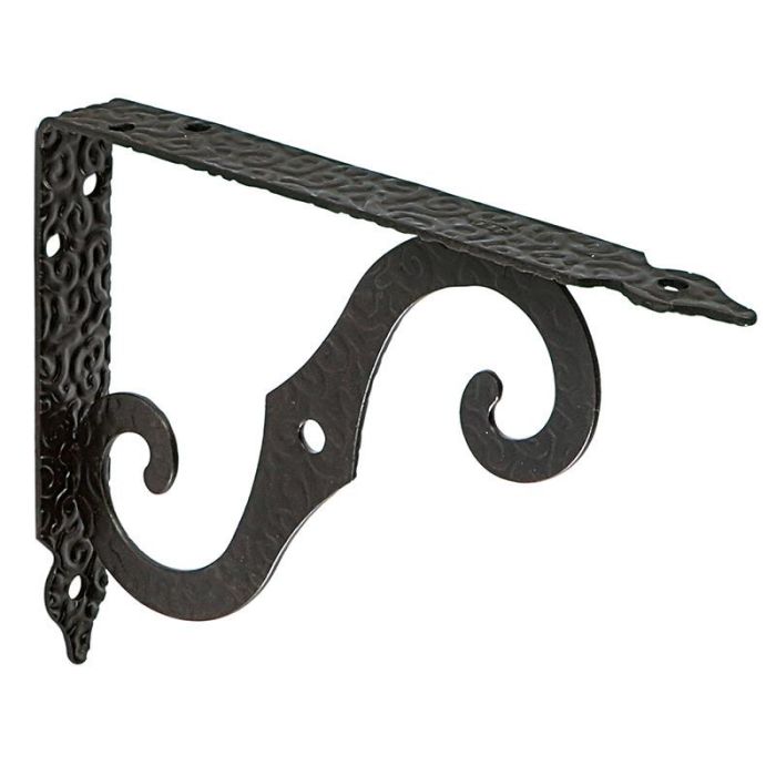 Herraje Rustico 150-115 Escuadra Rústica Artística Negra