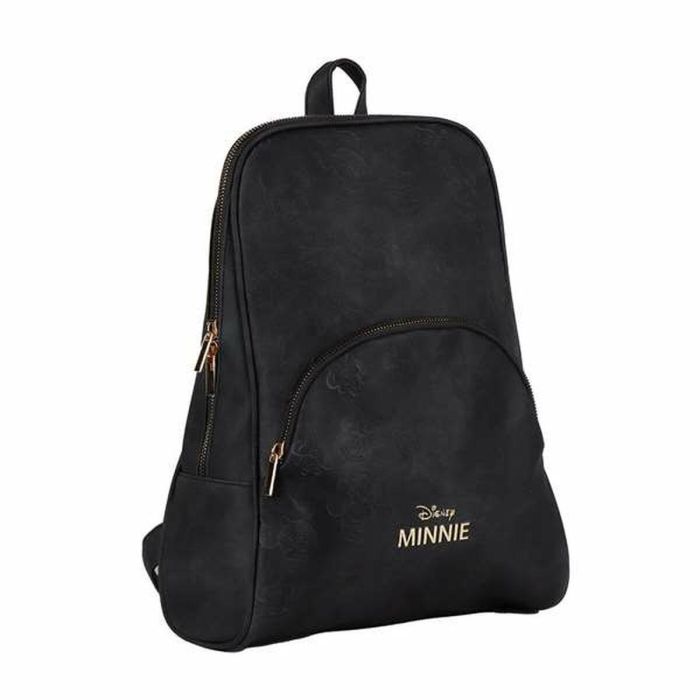 Cerdá Mochila casual Minnie polipiel negra, diseño urbano para niños y adultos, ideal para viajes y uso diario, a partir de 3 años 3