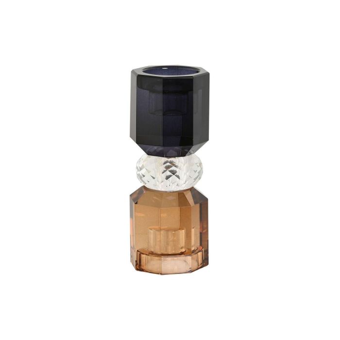Portavelas Home ESPRIT Gris Ambar Cristal 5,5 X 5,5 X 14,7 cm 0 Portavelas Home ESPRIT Gris Ambar Cristal 5,5 X 5,5 X 14,7 cm 0