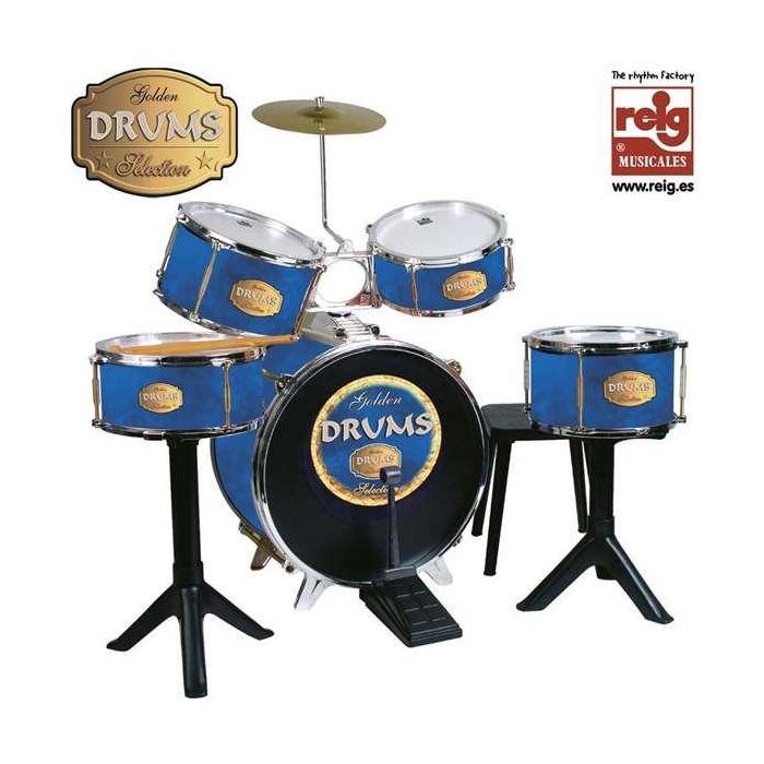 Bateria percusion golden drums con banqueta 75x68x54 cm 1 Bateria percusion golden drums con banqueta 75x68x54 cm 1