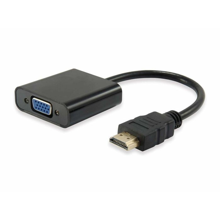 EQUIP ADAPTADOR HDMI MACHO A VGA HEMBRA CON AUDIO JACK 3.5" 7